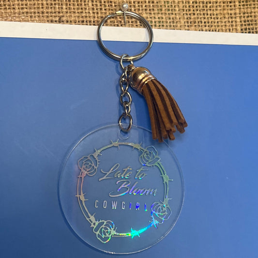 Acrylic Keyring with Hologram Logo