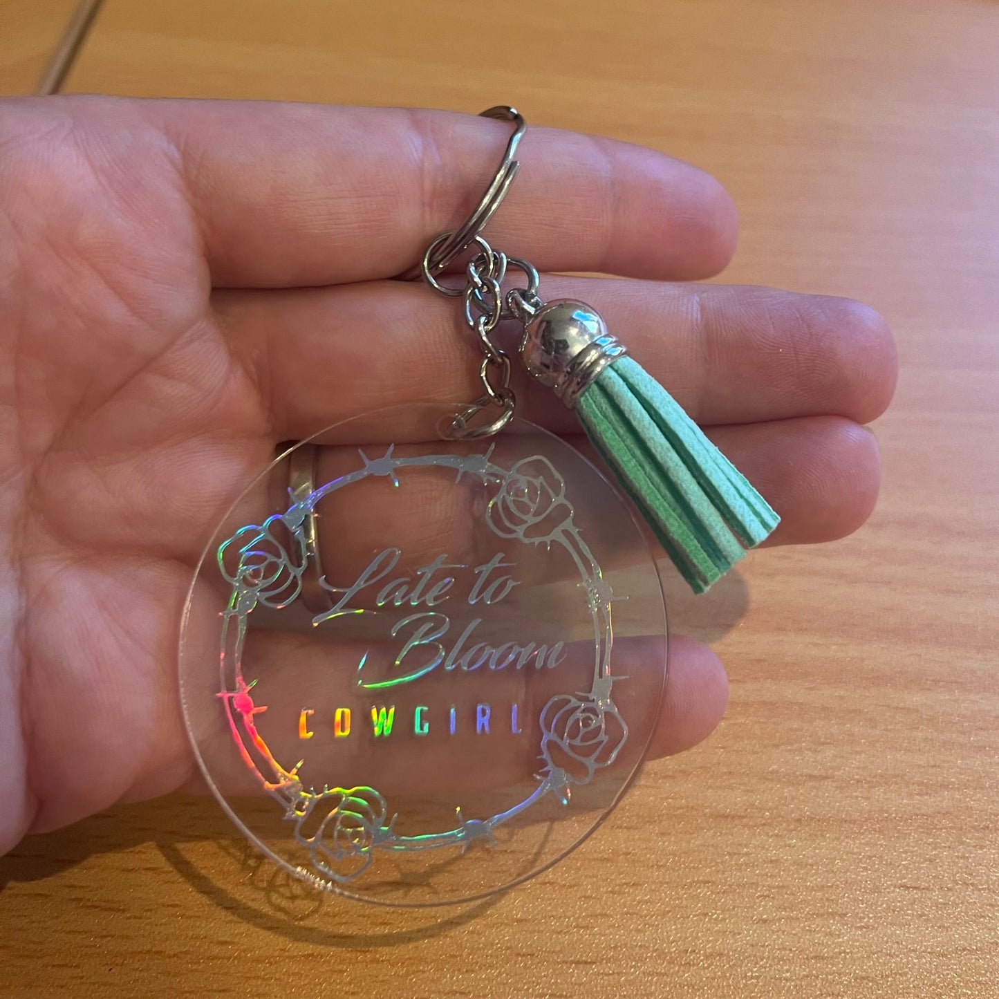 Acrylic Keyring with Hologram Logo